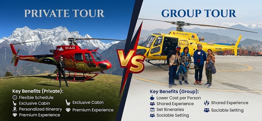 Private vs Group Everest Helicopter Tour: Which Package Is Right for You?